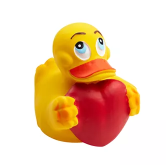 Canard de bain avec coeur jaune